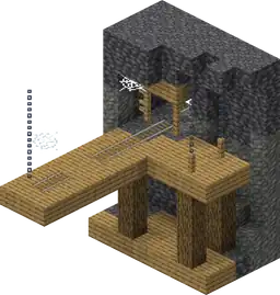 Mineshaft with Chain.png: Infobox image for Mineshaft the structure in Minecraft