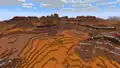A modified badlands plateau single biome world.