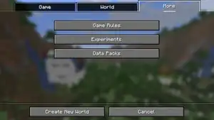 The "More" tab in 1.21.6 to 1.21.8.