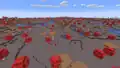 A mushroom field shore single biome world.