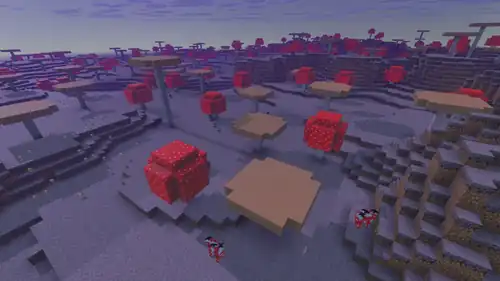 Mushroom Fields Vibrant Visuals.png: Infobox image for Mushroom Fields the biome in Minecraft