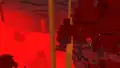 The view when a player uses Night Vision in the Nether
