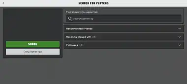 Ore UI refresh of search for players screen.