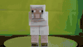 A papercraft sheep made with Minecraft: Papercraft Studio.