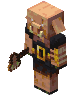 A piglin brute zombifying animation.