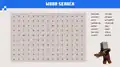 A word search filled with Minecraft-related words.