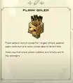 Journal entry of a plank golem.