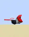 Players' small hitbox while gliding using an elytra.