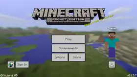 Pocket Edition 0.15.7.png: Infobox image for v0.15.7 the version in Minecraft