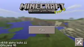 Pocket Edition 0.9.0 build 11.png: Infobox image for v0.9.0 alpha build 11 the version in Minecraft