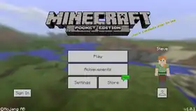 Pocket Edition 1.0.1.png: Infobox image for v1.0.1 the version in Minecraft