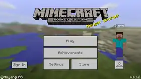 Pocket Edition 1.1.2.png: Infobox image for v1.1.2 the version in Minecraft