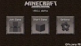 Pocket Edition v0.6.1 alpha.png: Infobox image for v0.6.1 alpha the version in Minecraft