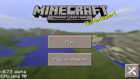 Pocket Edition v0.7.5 alpha.png: Infobox image for v0.7.5 alpha the version in Minecraft