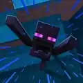 Artwork of an enderman caught in the rain.