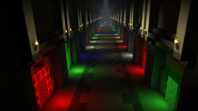 PortalHallway1.webp: Infobox image for Portal Network the location in Minecraft