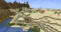 A desert pyramid generated in village.