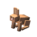 One of the Minecraft Earth artists created this animation of a brown rabbit, a rabbit variant which was not in the game.