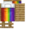 The rainbow bed block texture.