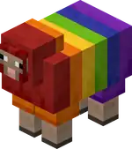 Rainbow Sheep.png: Infobox image for Rainbow Sheep the entity in Minecraft