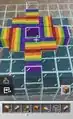 Rotated rainbow wool in game.[1]