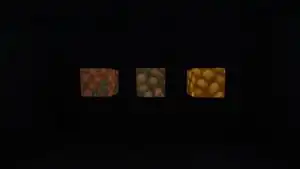 Comparison of raw ore blocks