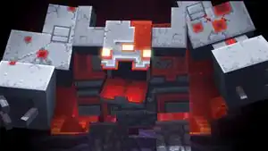 The redstone monstrosity as first seen within the gameplay reveal trailer.