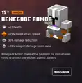 Renegade armor within the inventory.