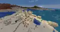 Ocean ruins generated in village.