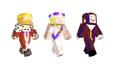Promotional artwork of the King, Queen and Jester skins