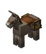 Saddled Chested Donkey.png: Infobox image for Donkey the entity in Minecraft