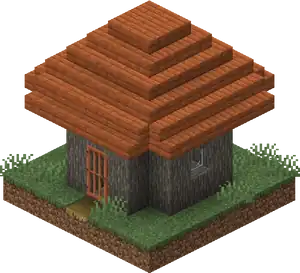 Savanna Small House 7.png: Infobox image for Village the structure in Minecraft