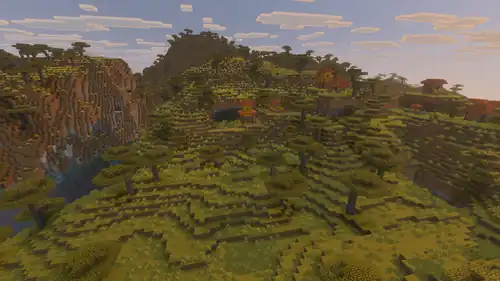 Savanna Vibrant Visuals.png: Infobox image for Savanna the biome in Minecraft