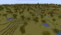 A savanna single biome world before 1.18.