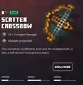 A scatter crossbow within the inventory.