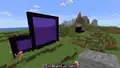 Two Nether portals next to each other.