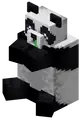 A sitting weak panda in Bedrock Edition.