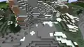 Snow generated in an extreme hills biome in 1.8, showing intended behavior.