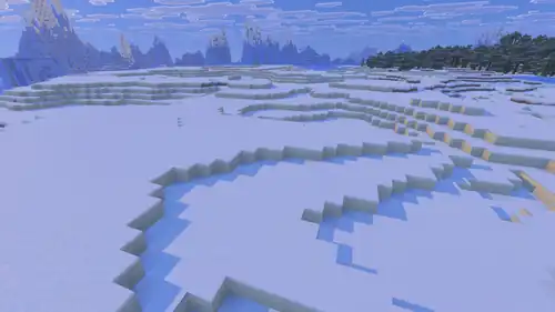 Snowy Beach Vibrant Visuals.png: Infobox image for Snowy Beach the biome in Minecraft