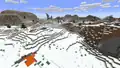 A snowy mountains single biome world.