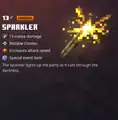 The sparkler within the inventory.