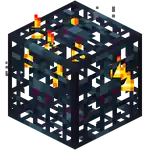 Spawner with fire.png: Infobox image for Monster Spawner the block in Minecraft