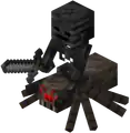 A wither skeleton spider jockey.‌[Bedrock Edition only]