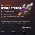 Sponge striker within the inventory.