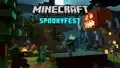 Artwork for the Minecraft Spookyfest event, featuring a creeper.