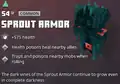 The old design of the sprout armor within the inventory.