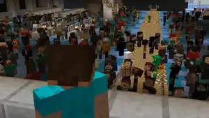 Steve's panel.png: Infobox image for Official Minecon trailer the video in Minecraft