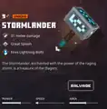 Stormlander within the inventory.