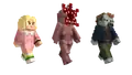 Promotional render of the Eleven - Blonde Wig, Demogorgon, and Barb - Upside Down skins.