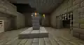 A floating torch in a pillar room, from a rendering glitch